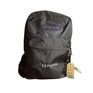 JanSport Sephora Crosstown Black Backpack Brand New with Tags Embroidered Logo
